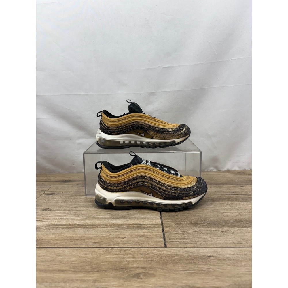 Nike‎ Air Max 97 Gold Black Athletic Running Shoes Sneakers Women's Size 5
